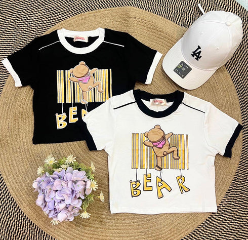 Basic Printed Crop T-Shirts